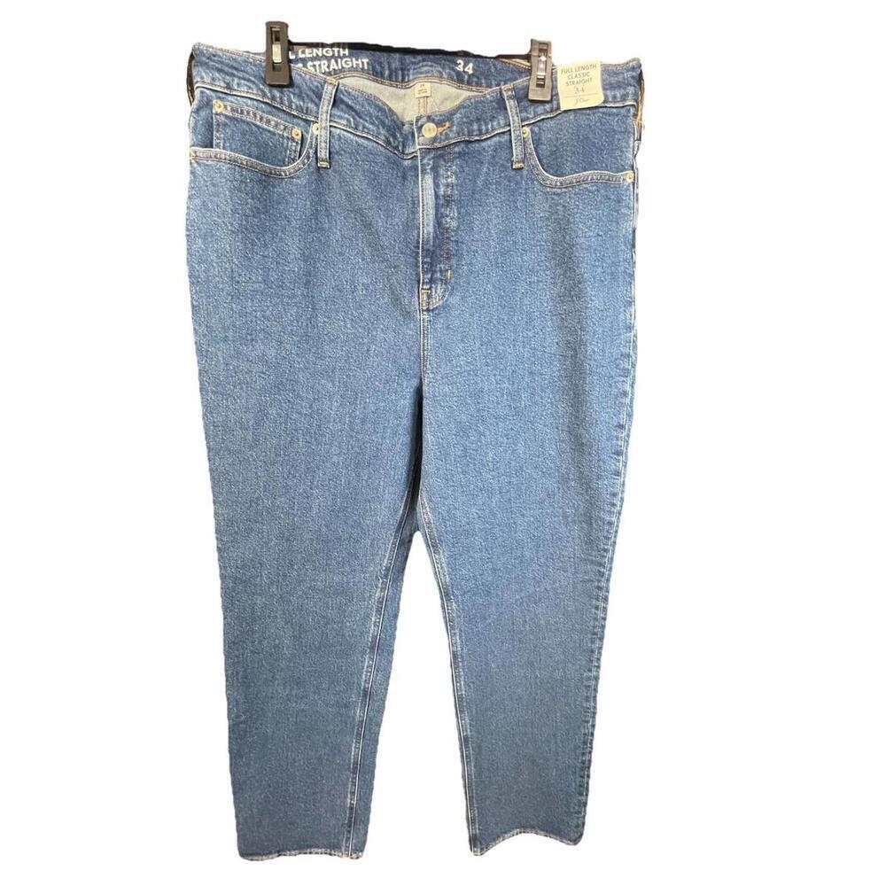 NWT J Crew Men’s Full Length Classic Straight Medium Blue Jeans Sz 34x29